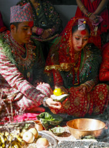 Hochzeitszeremonie in Kathmandu